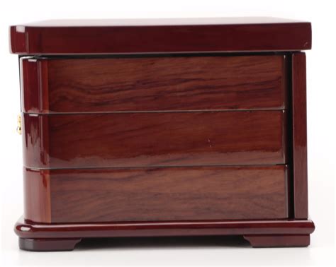 Jere High Gloss Finish Jewelry Chest With Swing Out Trays Ebth