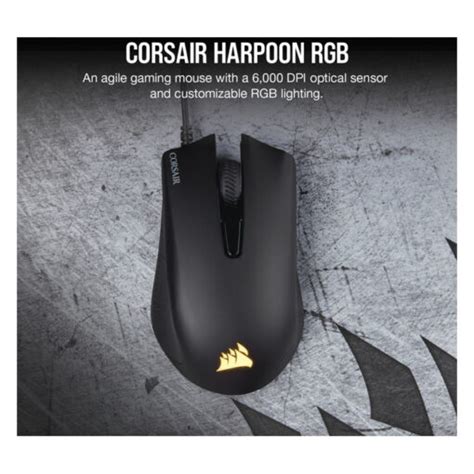 Corsair Harpoon Rgb Optical Sensor 6000 Dpi Wired Gaming Mouse Officejo