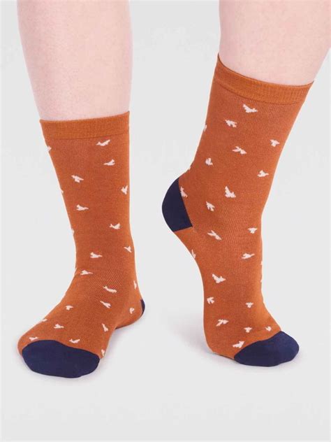 Chaussettes Originales Contenant Du Bambou Motif Oiseaux