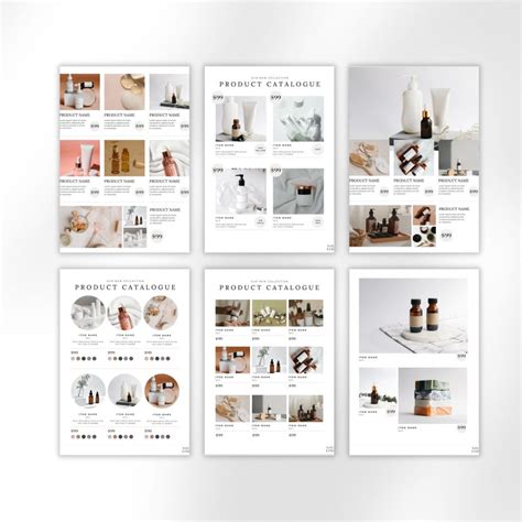 Editable Product Catalog Template For Wholesale Line Sheet And Pricing