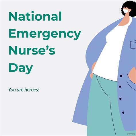 Happy National Emergency Nurses Day Vector In Illustrator Psd Svg