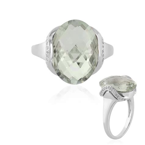 Bague En Argent Et Am Thyste Verte Tp Juwelo Bijouterie