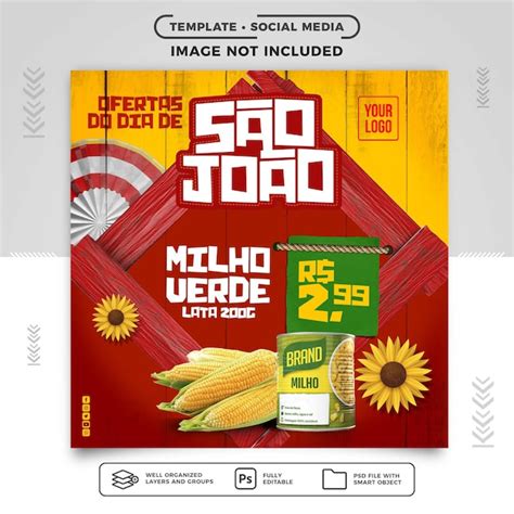 Modelo De Feed De M Dia Social Ofertas Do Dia De S O Jo O Para A Festa