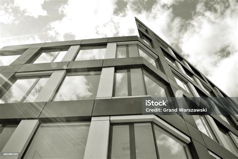 Modern Office Building Black And White Stock Photo - Download Image Now ...