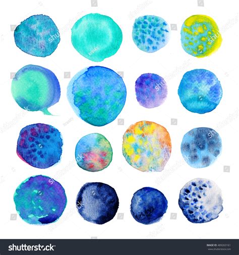 Watercolor Hand Painted Circle Shape Design Stock Photo Edit Now