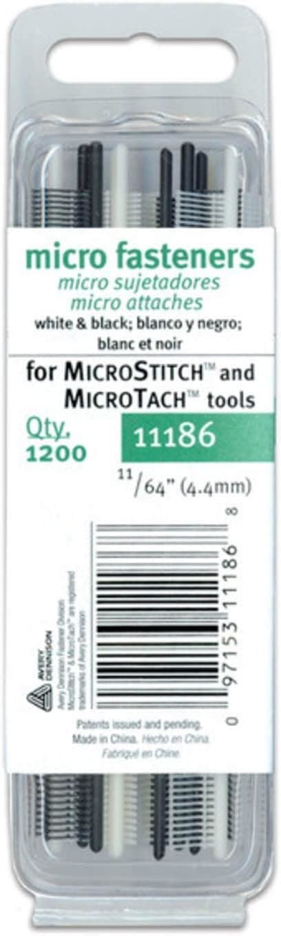 Amazon Microstitch Micro Stitch Fastener Refills Black White