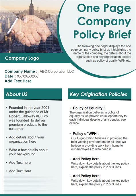 Top 5 Policy Brief Templates With Examples And Samples