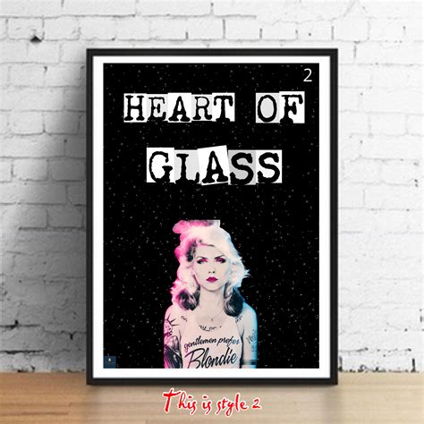 Heart Of Glass Lyrics Print Blondie Inspired Music Poster Etsy Uk