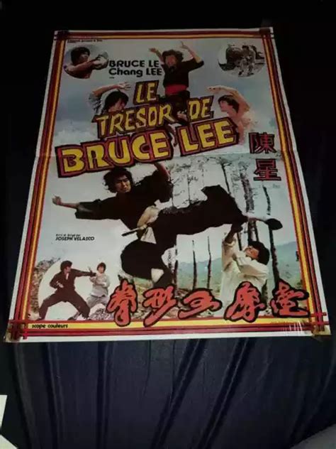 AFFICHE DE CINÉMA d époque du film LE TRESOR DE BRUCE LEE de 1979