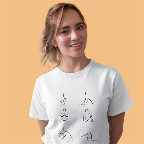 Yoga Pose Combed Cotton White Women Yoga T Shirt