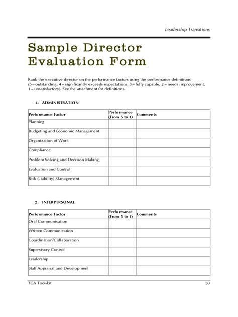 Leadership Evaluation Form 2 Free Templates In Pdf Word Excel Download