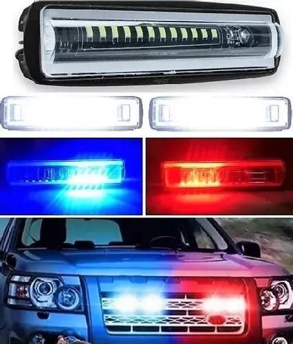 Barras Lupa Faros Luz Fija estrobo Azul Rojo Patrulla Codigo Envío gratis