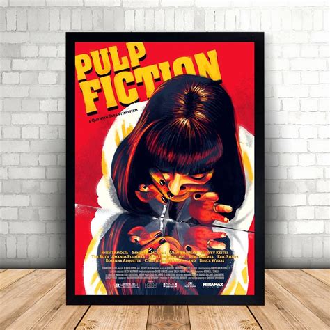 Pulp Fiction Movie Poster Wall Art Canvas Print Room Decor Home