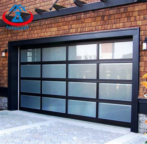 Aluminium Glass Garage Door For Interior Use Zhongtai