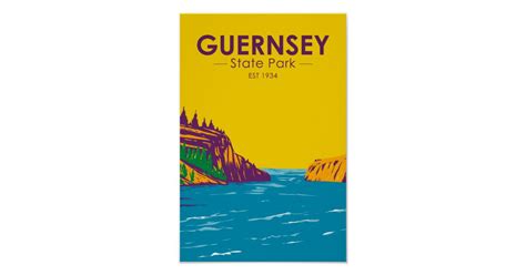 Guernsey State Park Wyoming Vintage Poster Zazzle