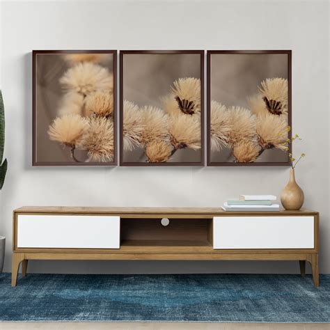 Kit Quadros Decorativos Paisagem Flores Wallze