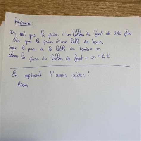 Un Professeur De Sport Ach Te Du Mat Riel Pour Ses Cours Il D Pense En