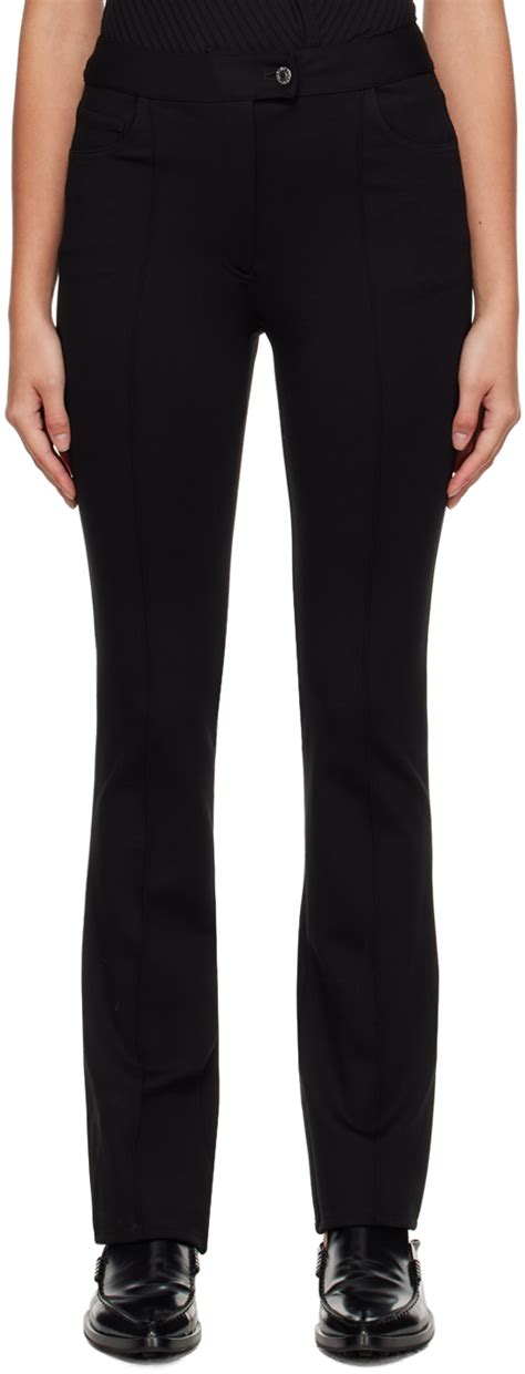 Pantalon Noir à Fentes Helmut Lang En Solde