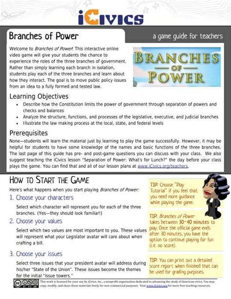 Branches Of Powers Icivics Worksheet Answers Branches Of Powers