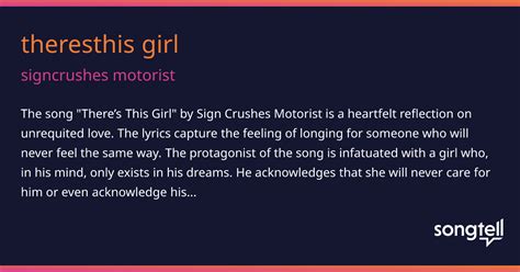 Meaning Of Theres This Girl By Sign Crushes Motorist