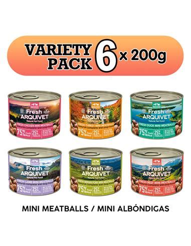 VARIETY PACK 6 Unidades X 200 G Arquivet Fresh Mini Meatballs