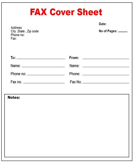 Professional Fax Cover Sheet Free Printable Templates