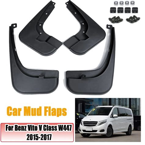 Buy Car Front Rear Mud Flaps For Benz Vito V Class W447 2015 2016 2017 For