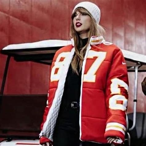 Taylor Swift Puffer Jacket - Kelce 87 Chiefs Puffer Jacket