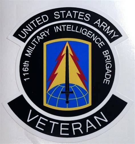 Us Army 116th Military Intelligence Brigade Veteran Sticker Decal