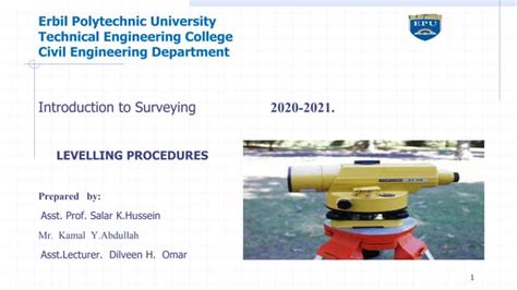 Introduction To Surveying Levelling Procedures Ppt