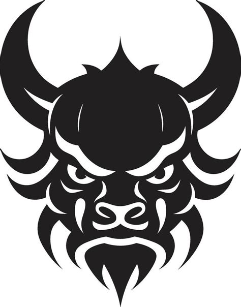 eerie oni mask illustration shadowy black chic oni face stylish black