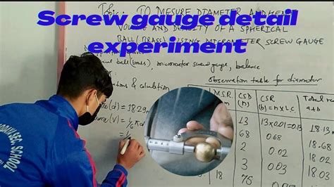 Science Experiments Screw Gauge To Determine Diameter Volume And