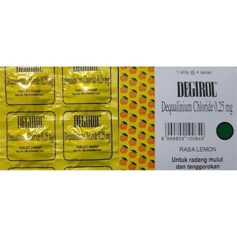 Jual Degirol Tablet Untuk Radang Tenggorokan Dequalinium Chloride