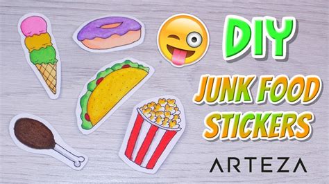 Diy Junk Food Stickers How To Make Fun Kawaii Stickers Without