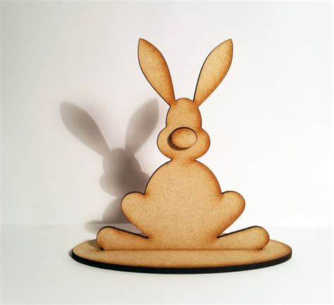 Free Standing Easter Bunny Rabbit Craft Blank Laser Cut Wooden Mdf T