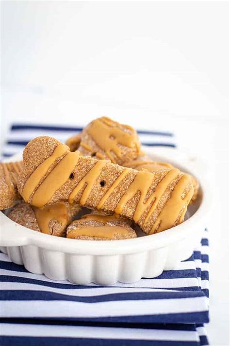 Homemade Peanut Butter Dog Treats - Cookie Dough and Oven Mitt