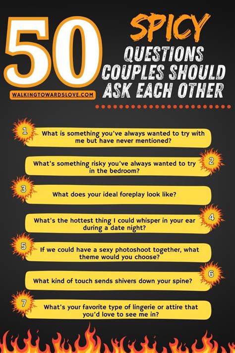 50 Spicy Questions Couples Should Ask Each Other In 2024 Relationship