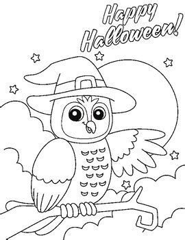 Halloween Owl Coloring Page DIY Ready To Print By Teachers