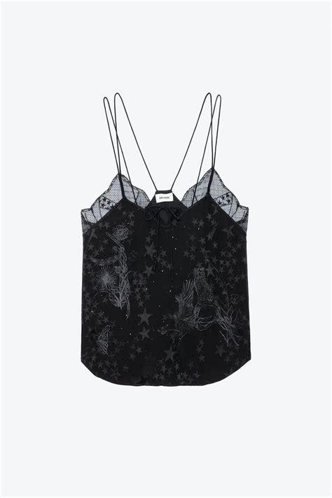 Capela Diamanté Silk Camisole in 2024 Silk camisole Black camisole