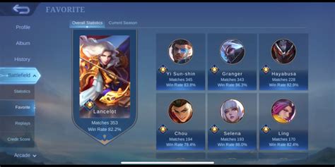 Super High Winrate Assasin Main Mobile Legends Account Ml Accounts