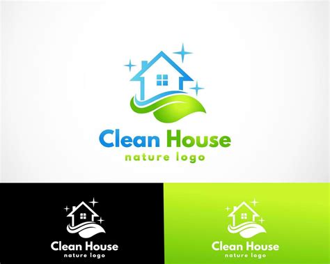 Clean house logo nature leave logo design template 36028630 Vector Art ...