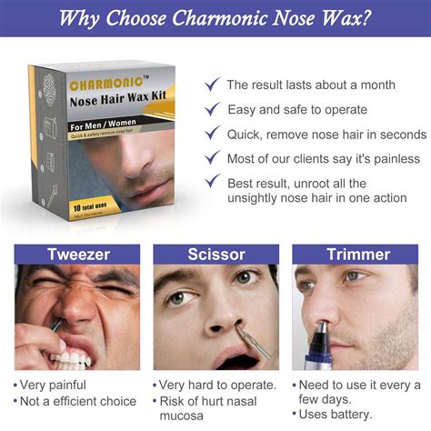 Nose Wax Kit For Men And Women Nose Hair Removal Wax 50 Grams 10 Tim