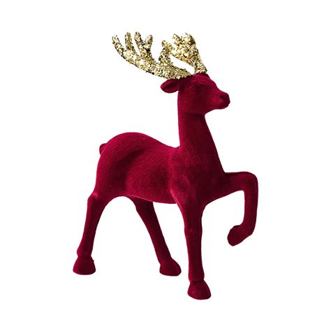 Charming Little Reindeer Christmas Decoration: Indoor Tabletop Resin