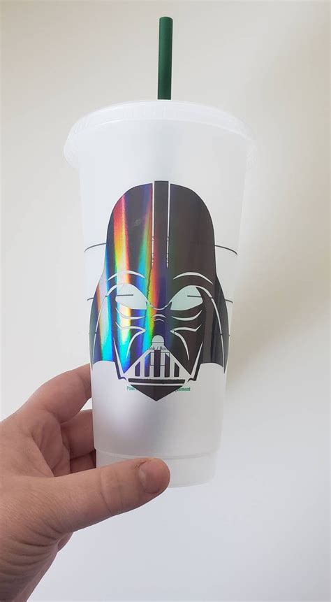 Darth Vader Starbucks Cup Star Wars Starbucks Cup Disney Etsy