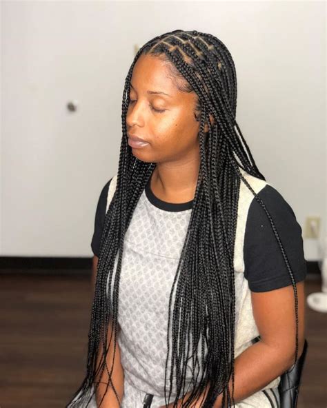 Houston Braider On Instagram “medium Waist Length Knotless Braids