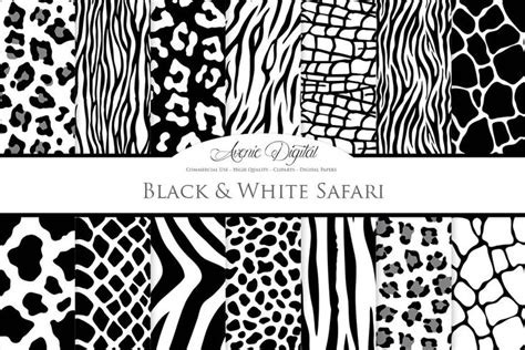 Black and White Animal Prints, a Texture Graphic by Avenie Digital ...