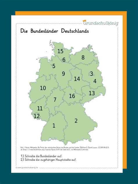 Bundesländer Deutschland Mit Hauptstädten Lernen kinderbilder