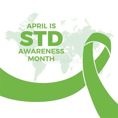 April Is Std Awareness Month Vector Illustration Stock Vector