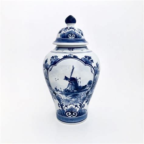 Royal Delft Ginger Jar Delft Covered Vase Koninklijke Etsy Ginger