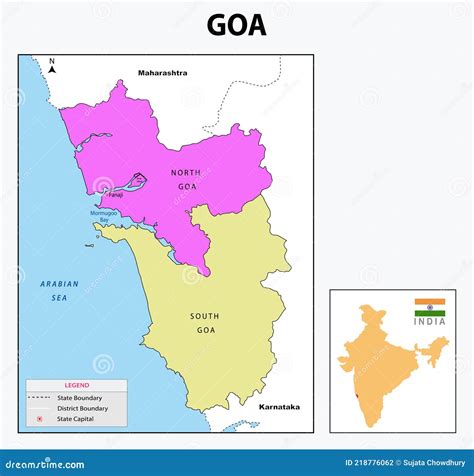 Goa Map Goa Administrative And Political Map Goa Map With